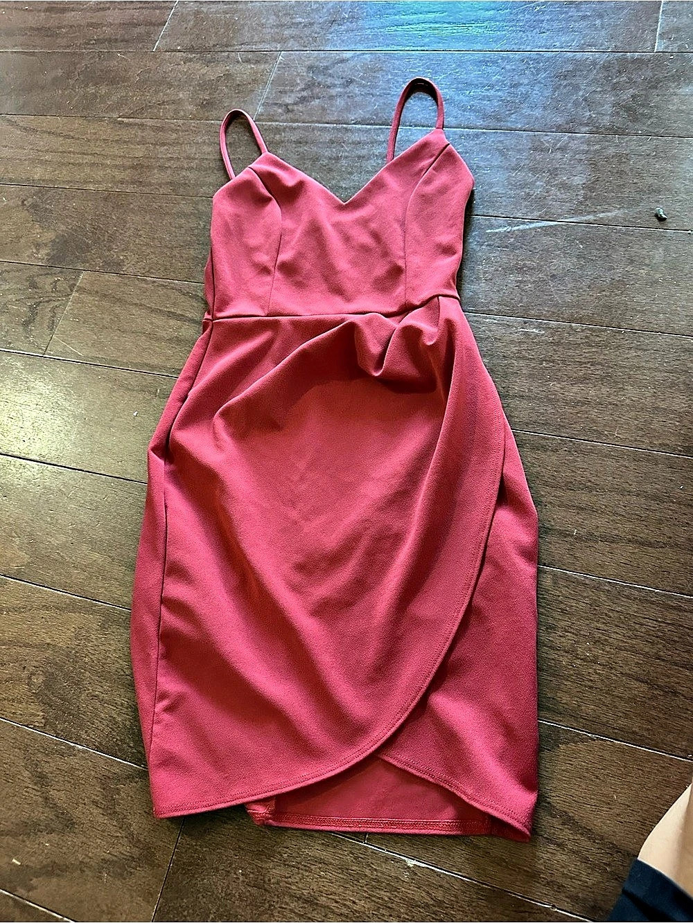Lulus Wrap Front Mini Dress in Burnt Orange Size Small